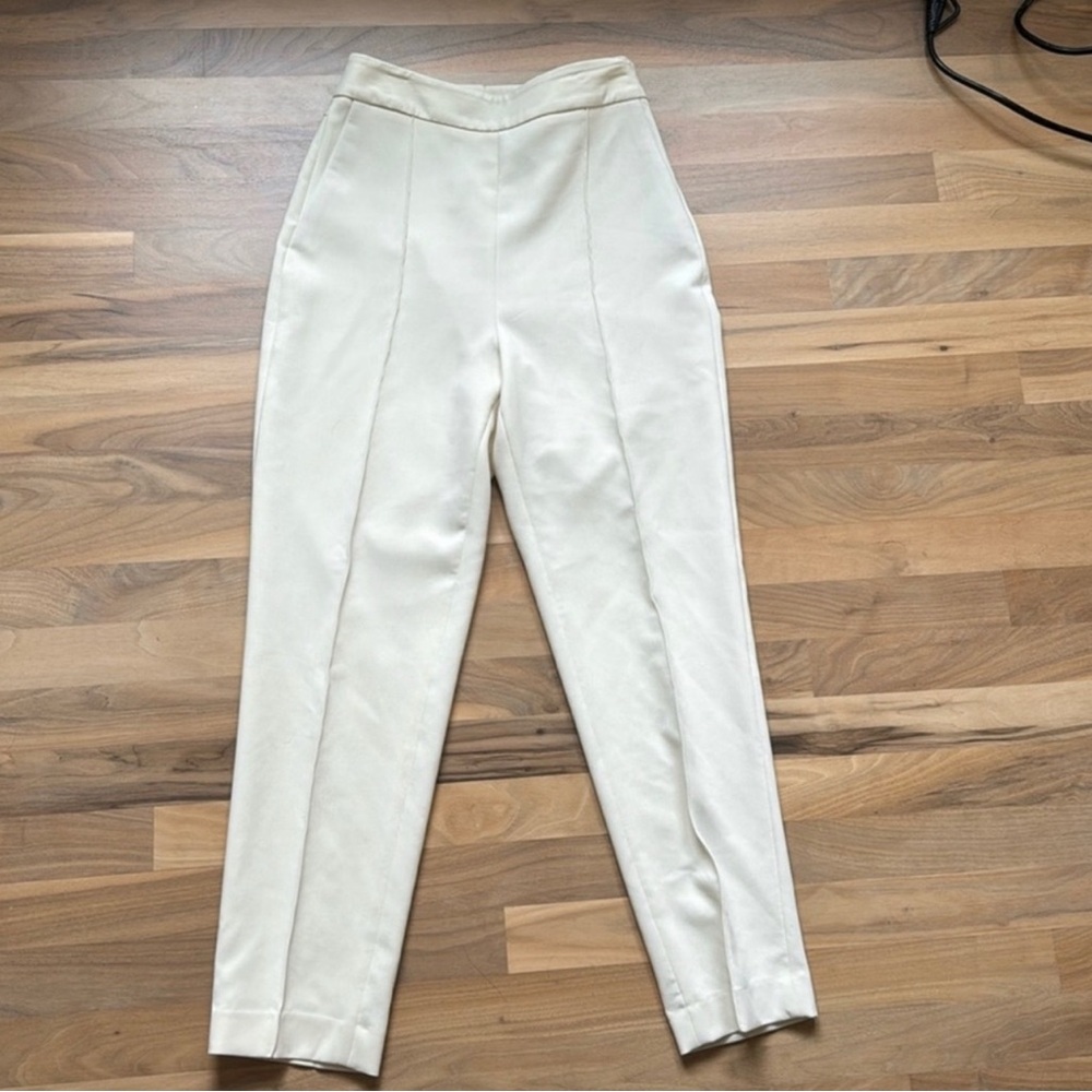 Zara White Trousers / Cream Ivory Trouser Slacks